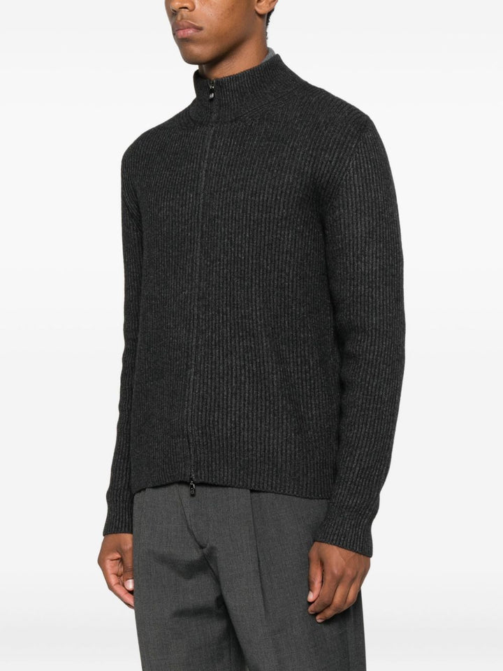Corneliani
Cardigan a coste con zip