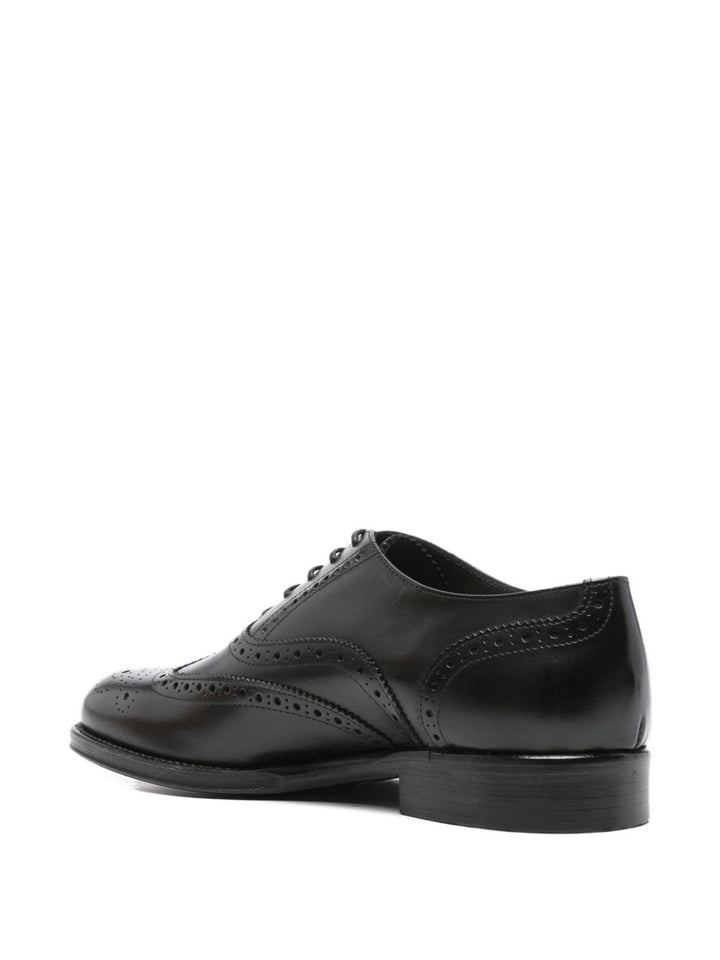 Corneliani Stringate nere Brogue in pelle