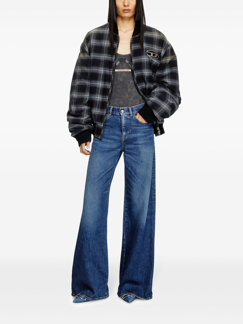 Diesel blu denim con patta nascosta