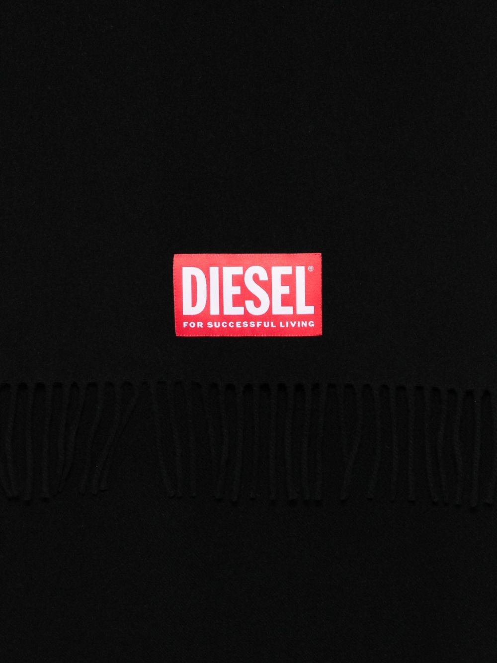 Diesel
Sciarpa con frange e logo