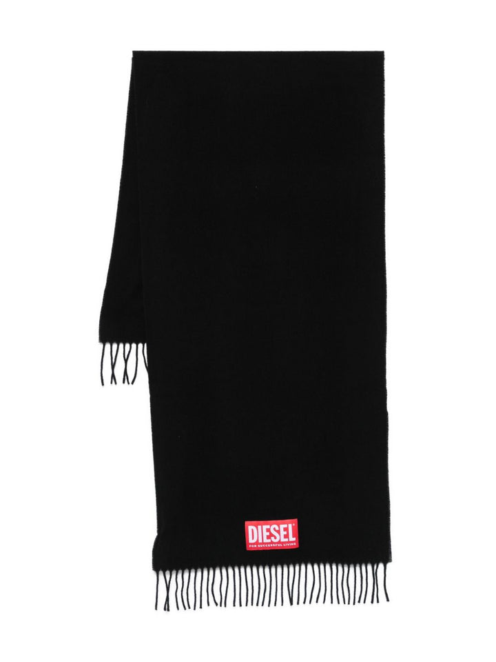 Diesel
Sciarpa con frange e logo