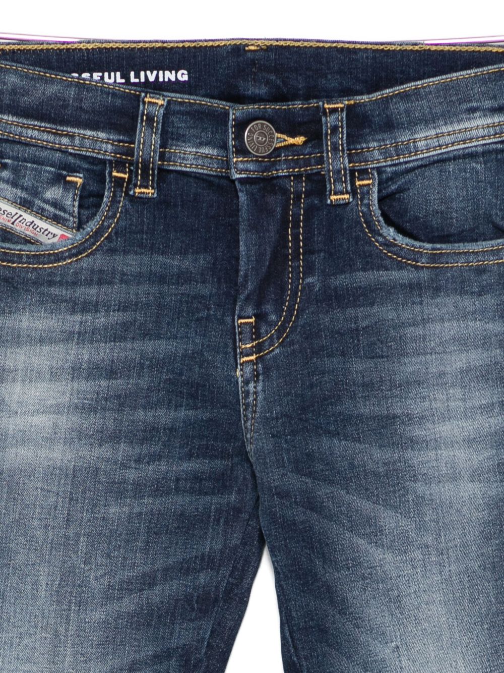 Diesel Kids Jeans con effetto schiarito