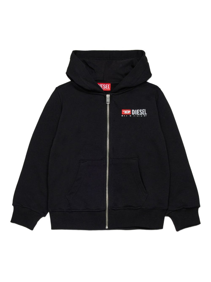 Diesel Kids Felpa Sdropshoodz con zip e cappuccio
