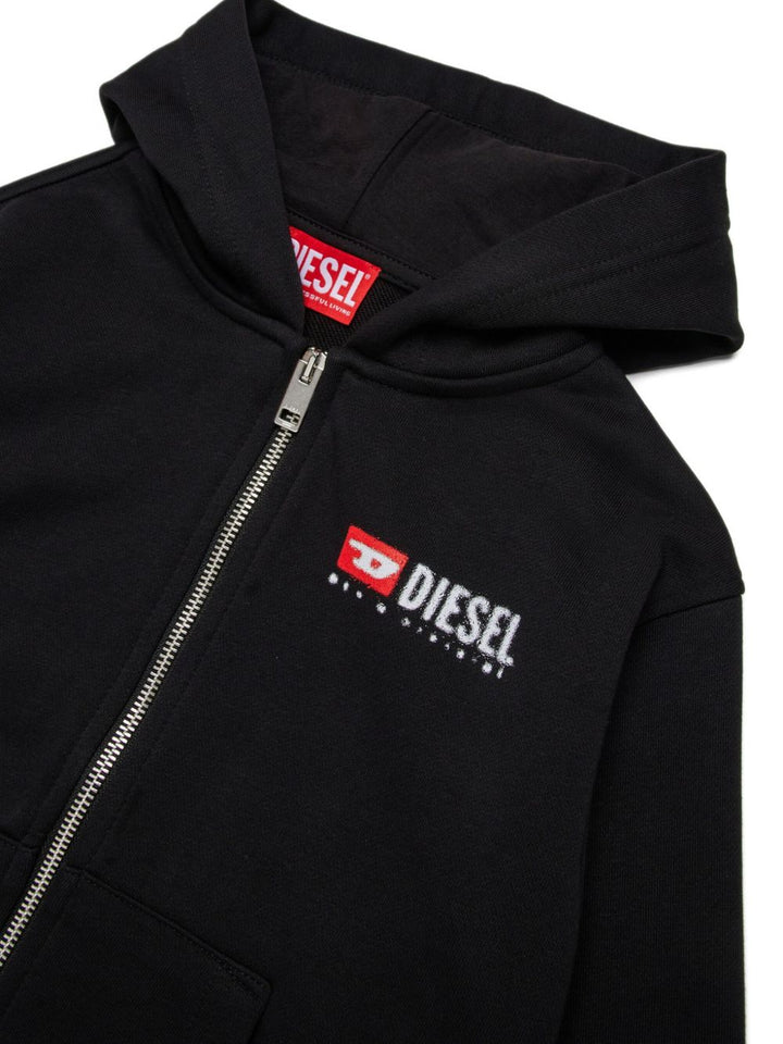 Diesel Kids Felpa Sdropshoodz con zip e cappuccio