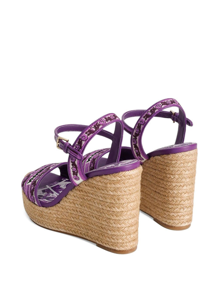 Dolce & Gabbana Sandali con stampa maiolica 90 mm