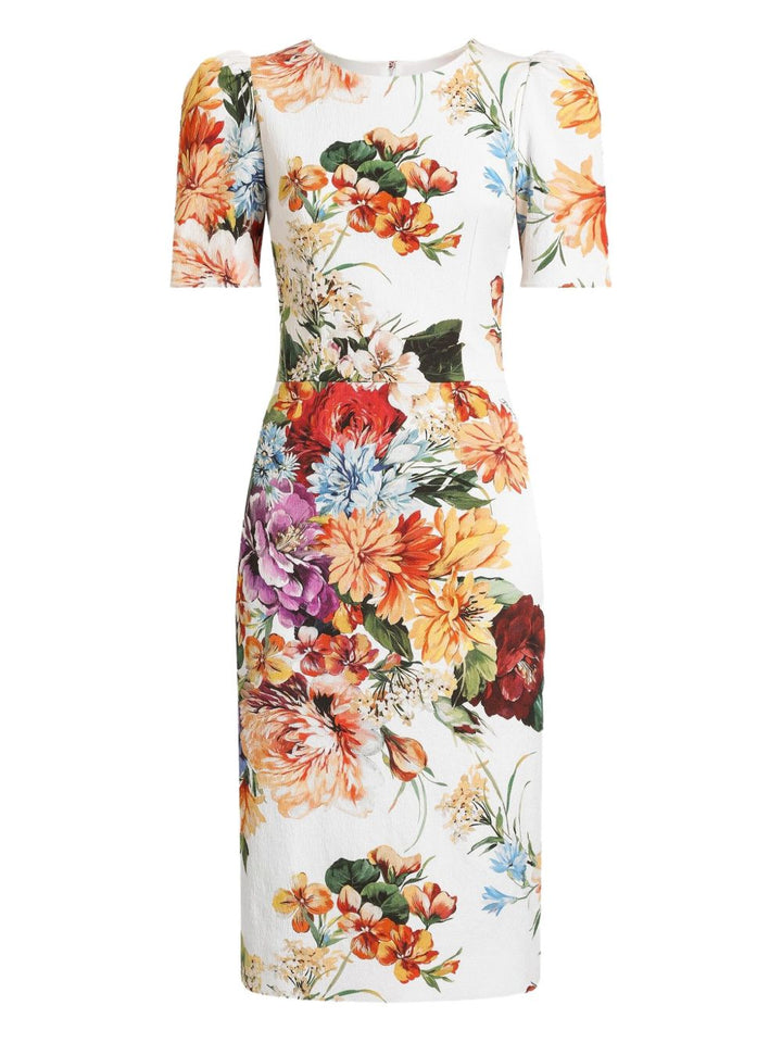 Dolce & Gabbana Abito midi con stampa a fiori