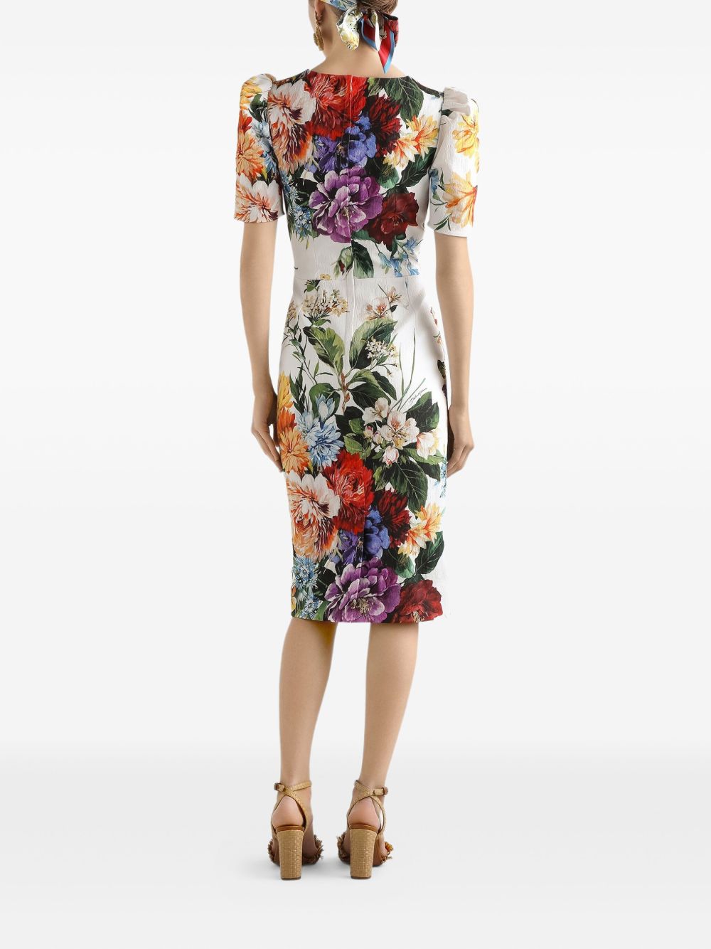 Dolce & Gabbana Abito midi con stampa a fiori