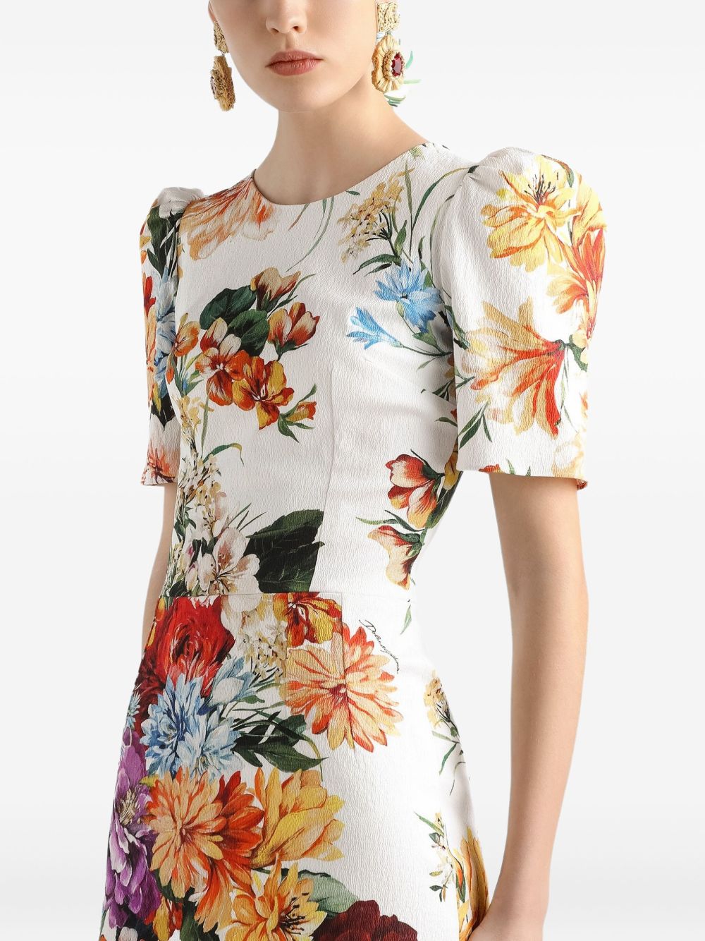 Dolce & Gabbana Abito midi con stampa a fiori