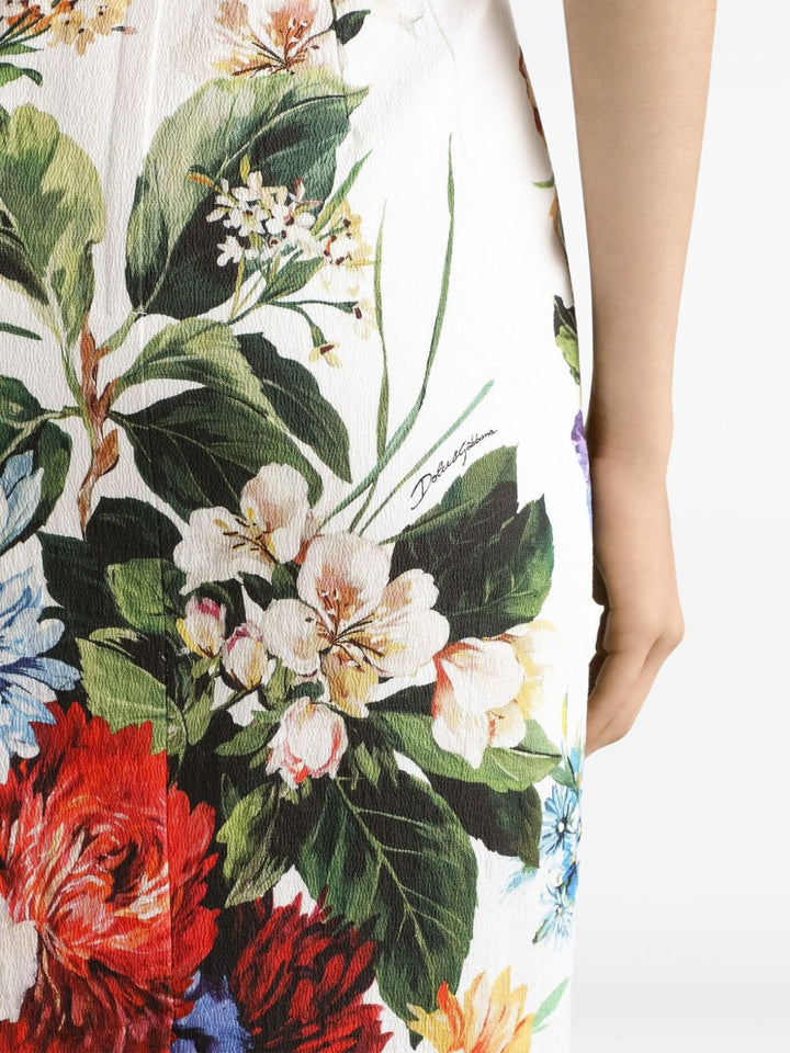 Dolce & Gabbana Abito midi con stampa a fiori