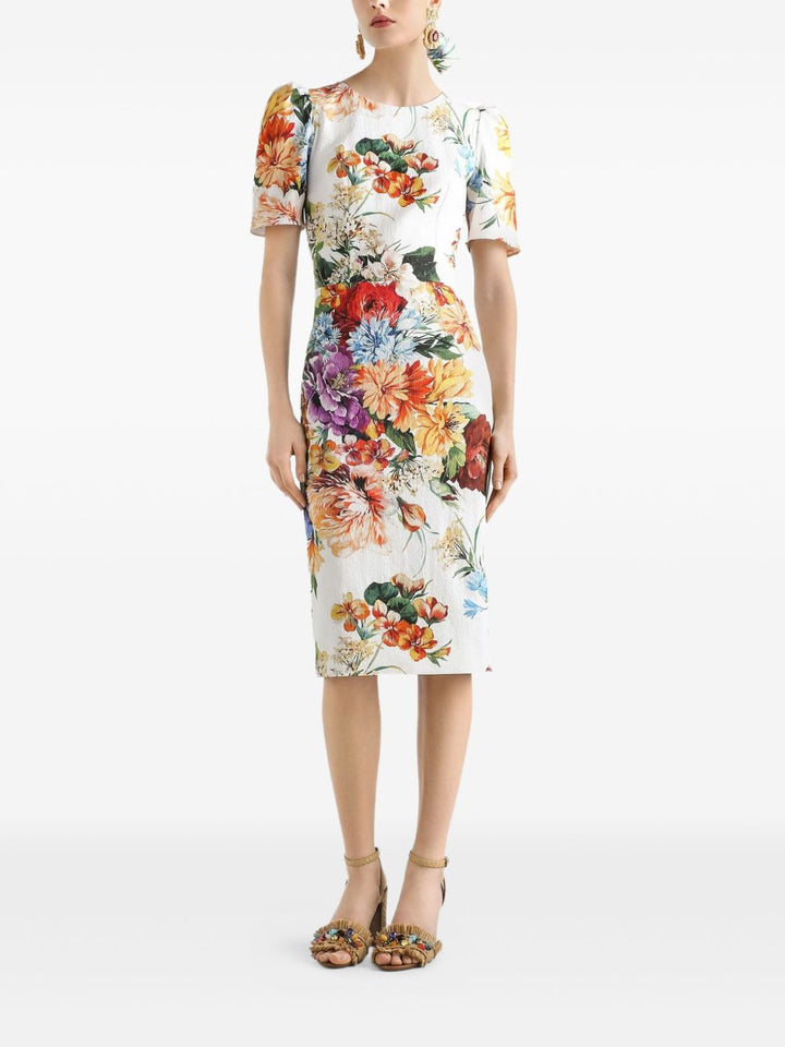 Dolce & Gabbana Abito midi con stampa a fiori