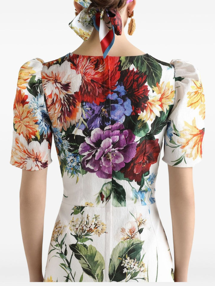 Dolce & Gabbana Abito midi con stampa a fiori