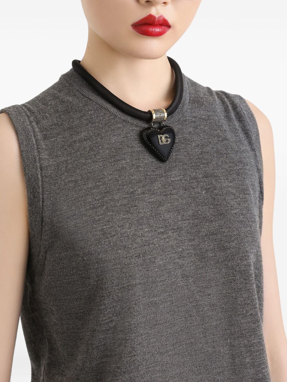 Dolce & Gabbana maglione grigio senza maniche