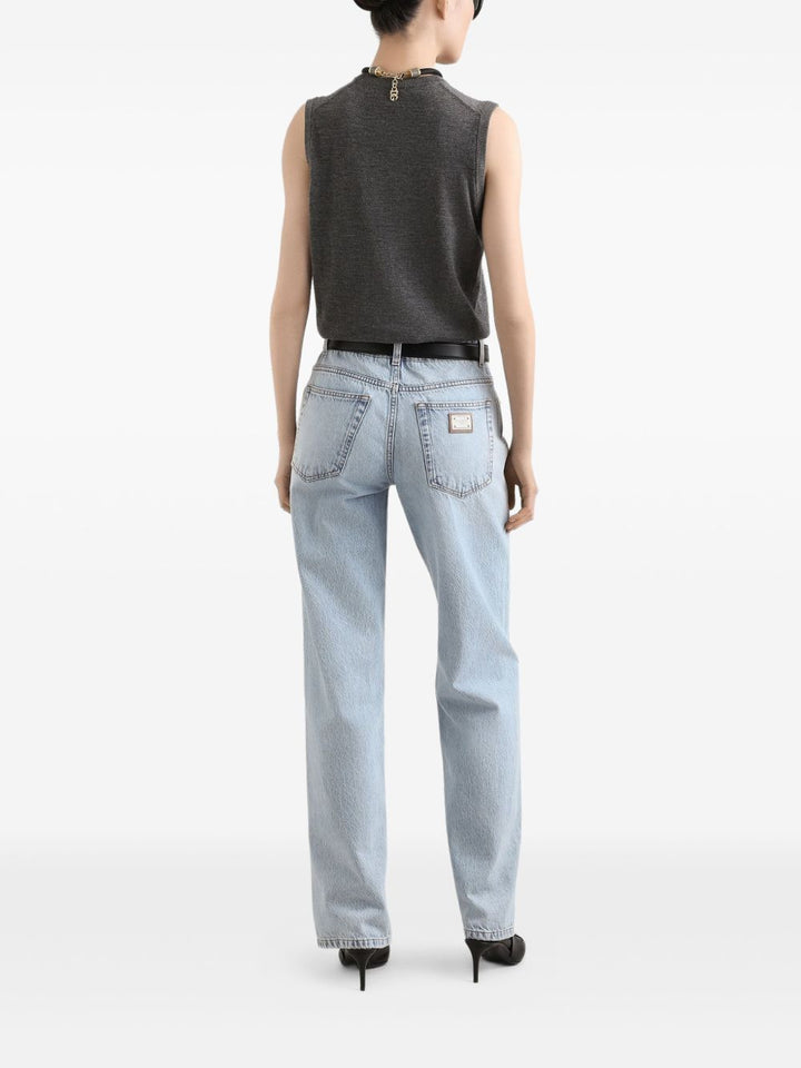 Dolce & Gabbana maglione grigio senza maniche