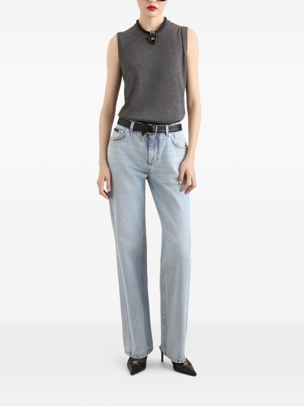 Dolce & Gabbana maglione grigio senza maniche