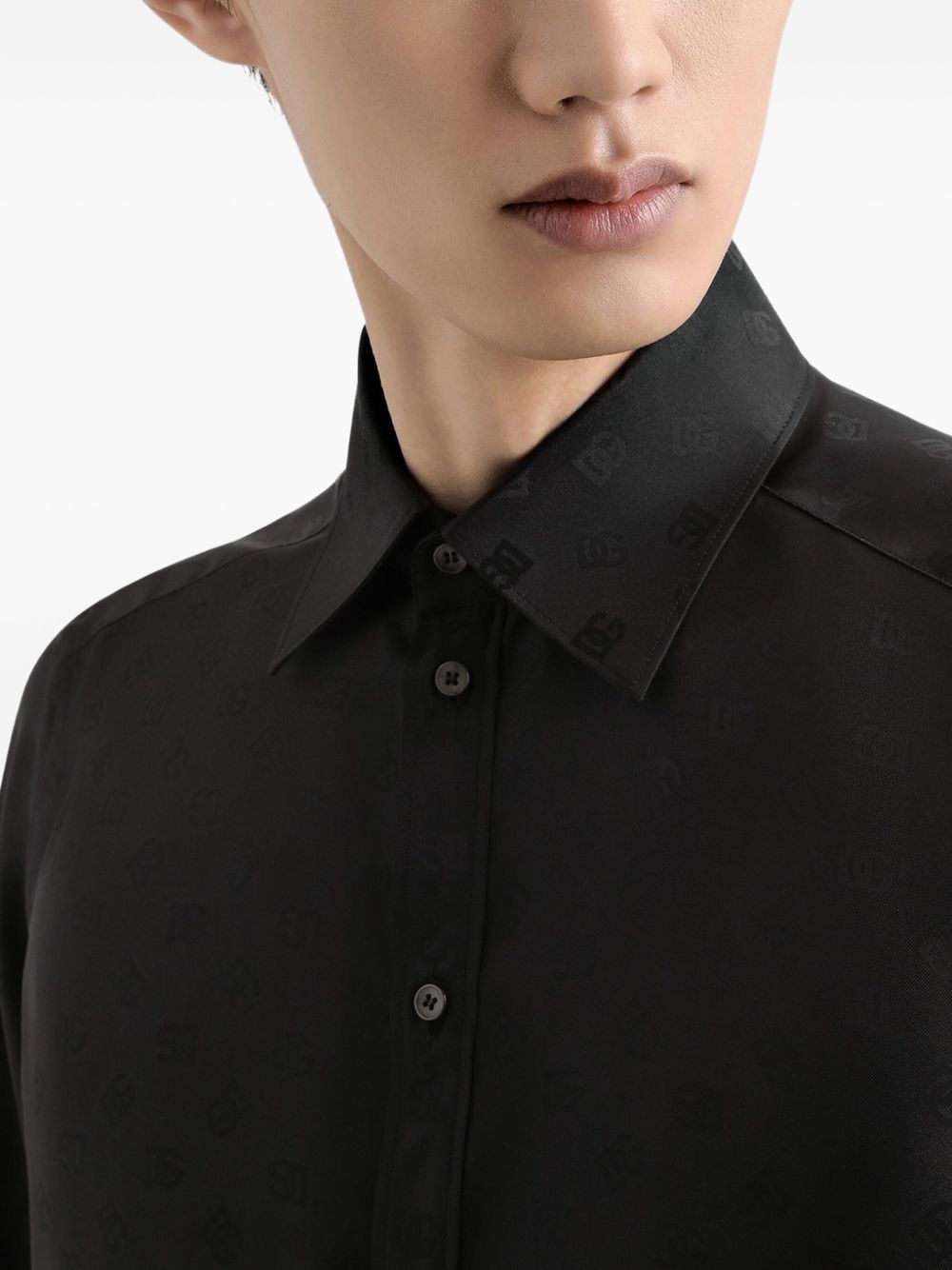 Dolce & Gabbana Camicia in seta con monogramma
