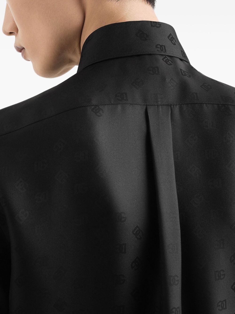 Dolce & Gabbana Camicia in seta con monogramma