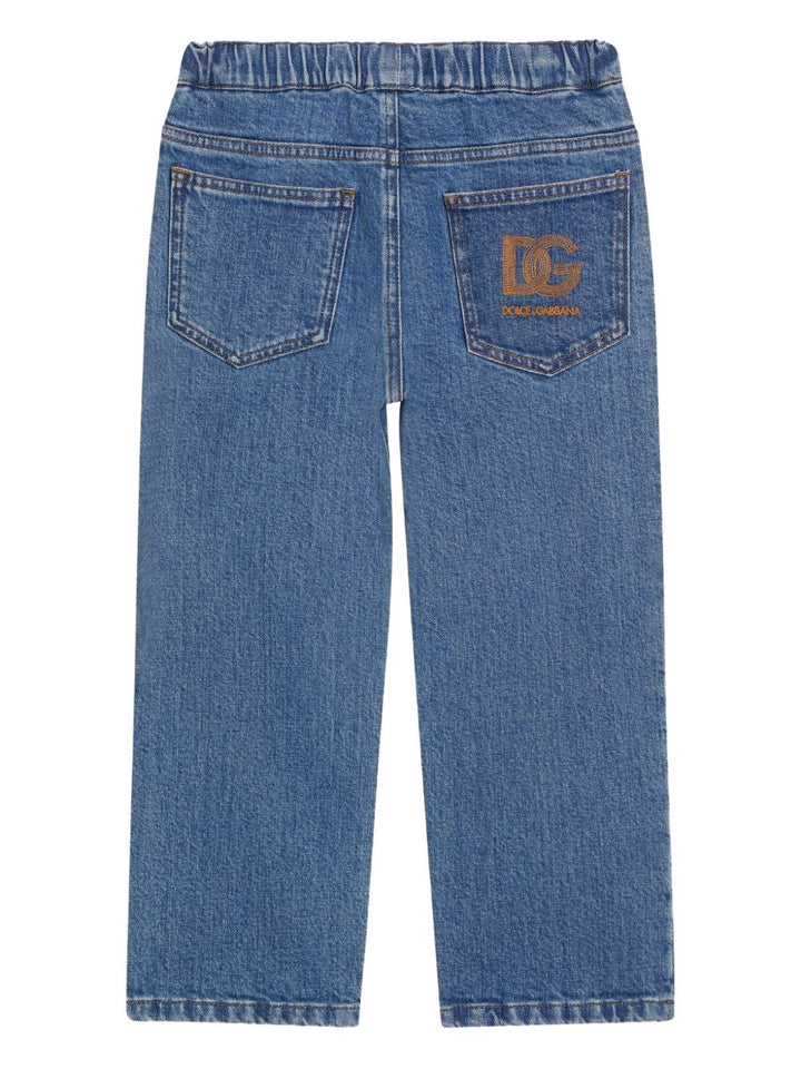 DOLCE & GABBANA KIDS - Jeans con elastico in vita