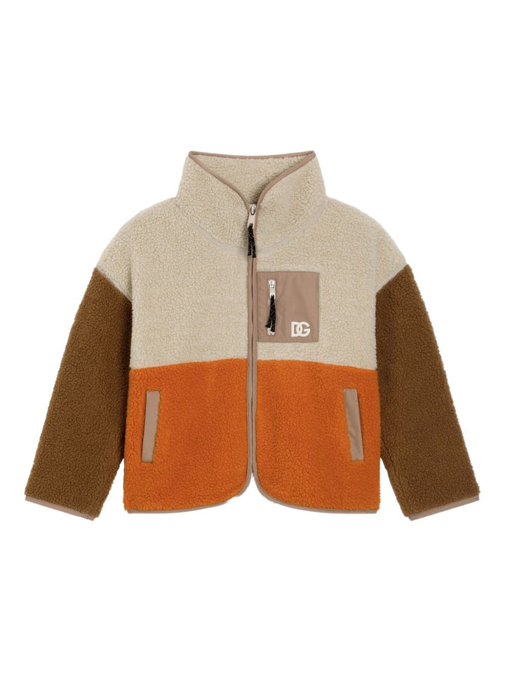 Dolce & Gabbana Kids
Giacca in pile con design color-block