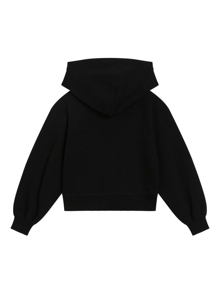 Dolce & Gabbana Kids Felpa nera con applicazioni