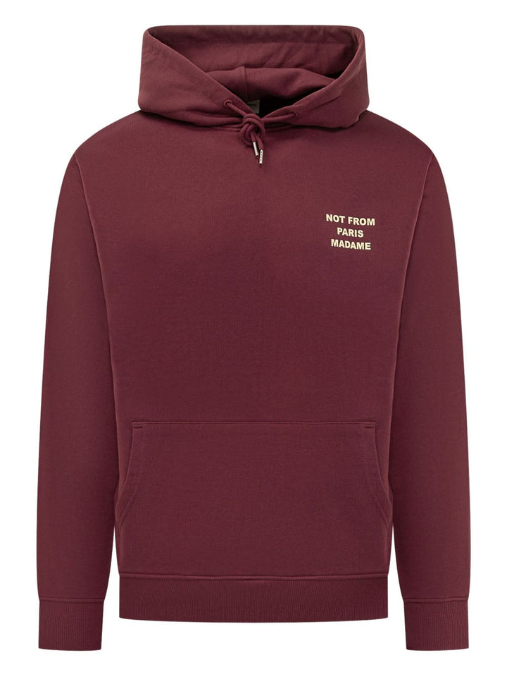 Drôle De Monsieur Felpa con stampa slogan e cappuccio