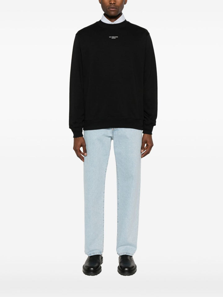 Drole De Monsieur Felpa in jersey di cotone nero