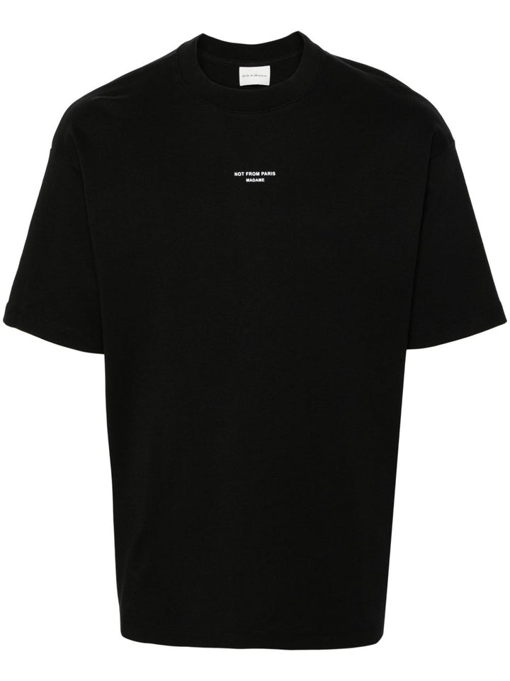 Drole De Monsieur
T-shirt in jersey di cotone nero