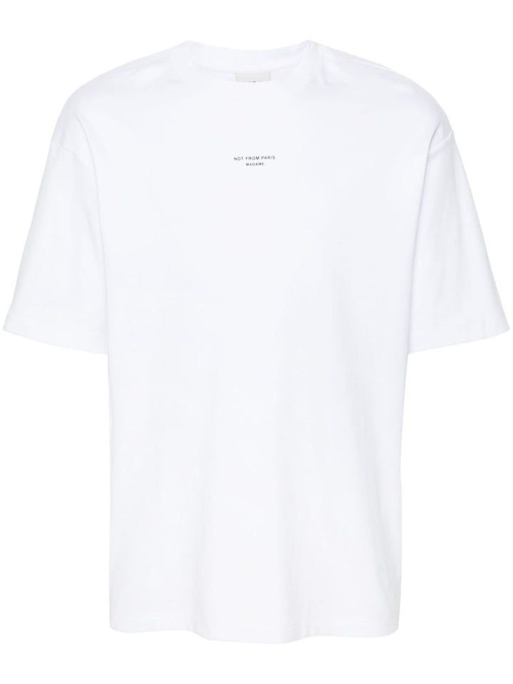 Drole De Monsieur
T-shirt in jersey di cotone bianco