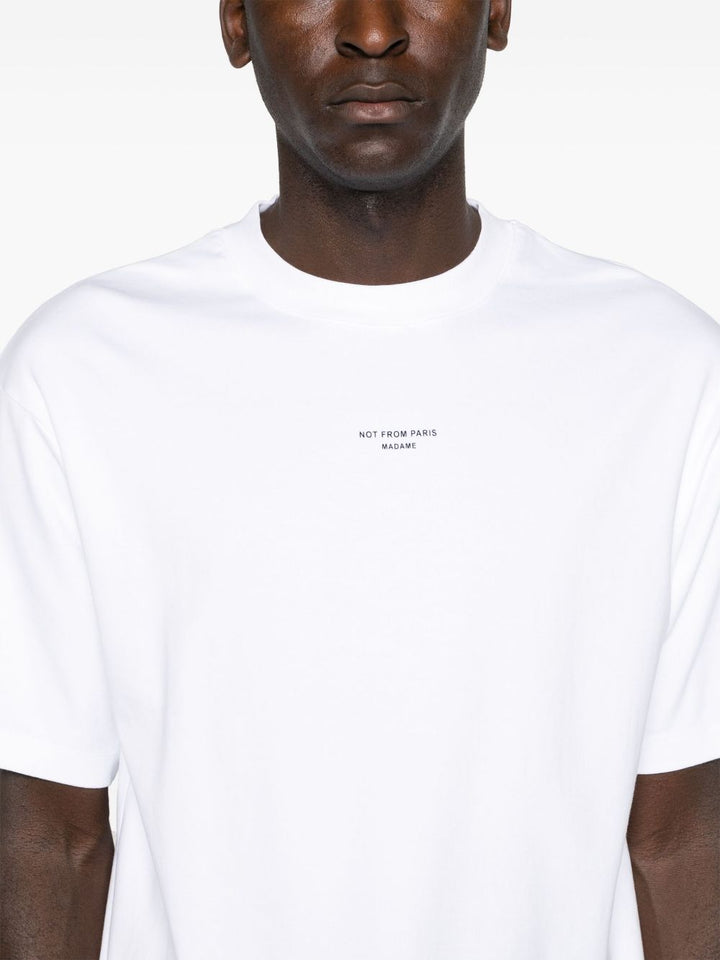 Drole De Monsieur
T-shirt in jersey di cotone bianco