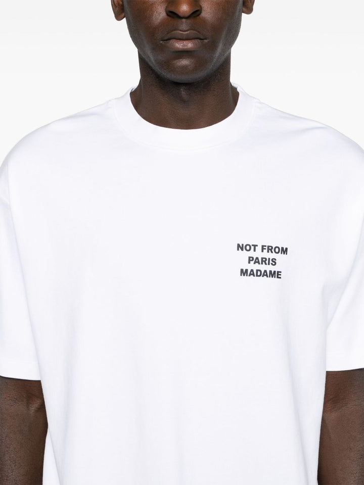 Drole De Monsieur
T-shirt in jersey di cotone bianco