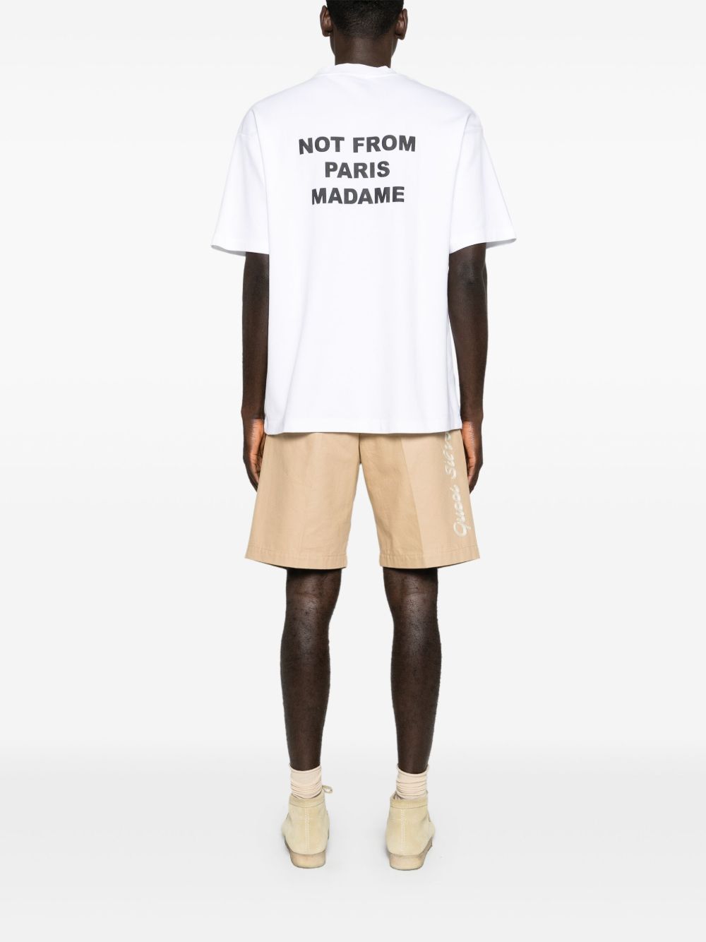 Drole De Monsieur T-shirt in jersey di cotone bianco