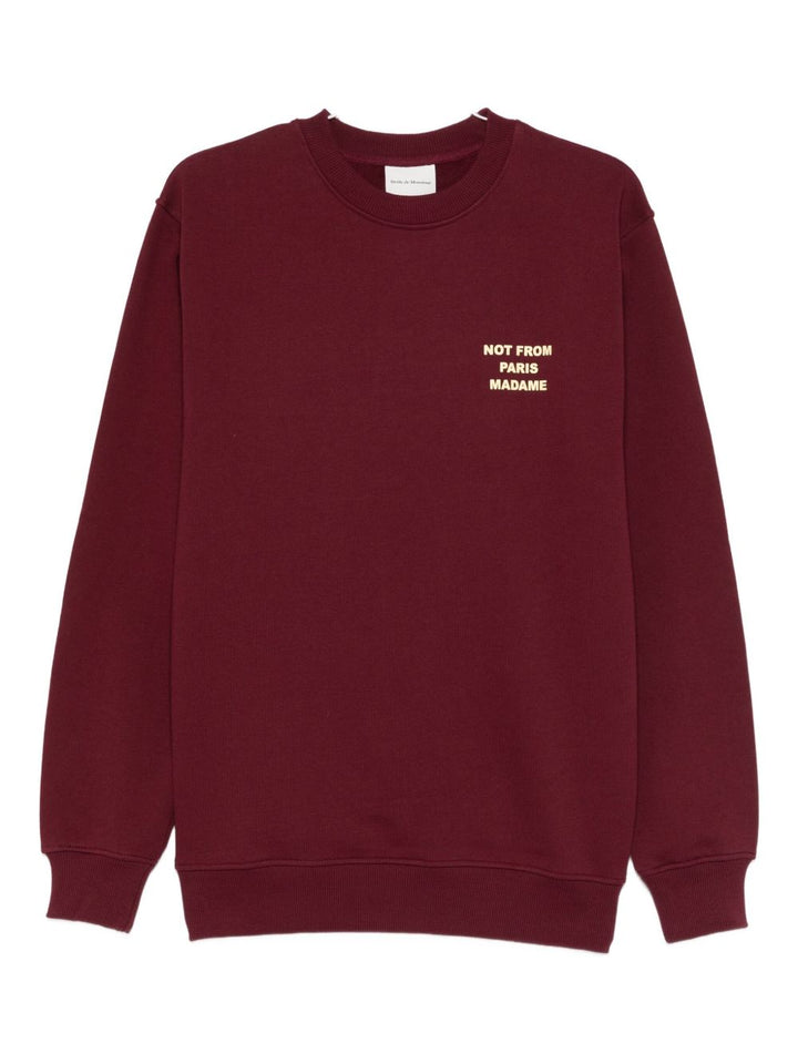 Drôle De Monsieur Felpa in cotone con ricamo