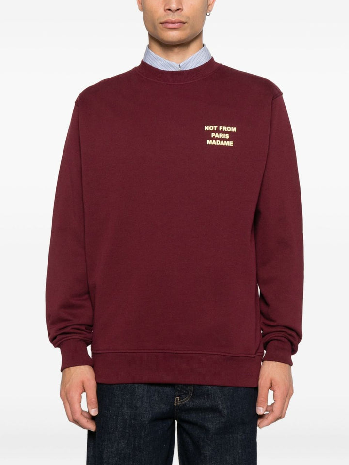 Drôle De Monsieur Felpa in cotone con ricamo