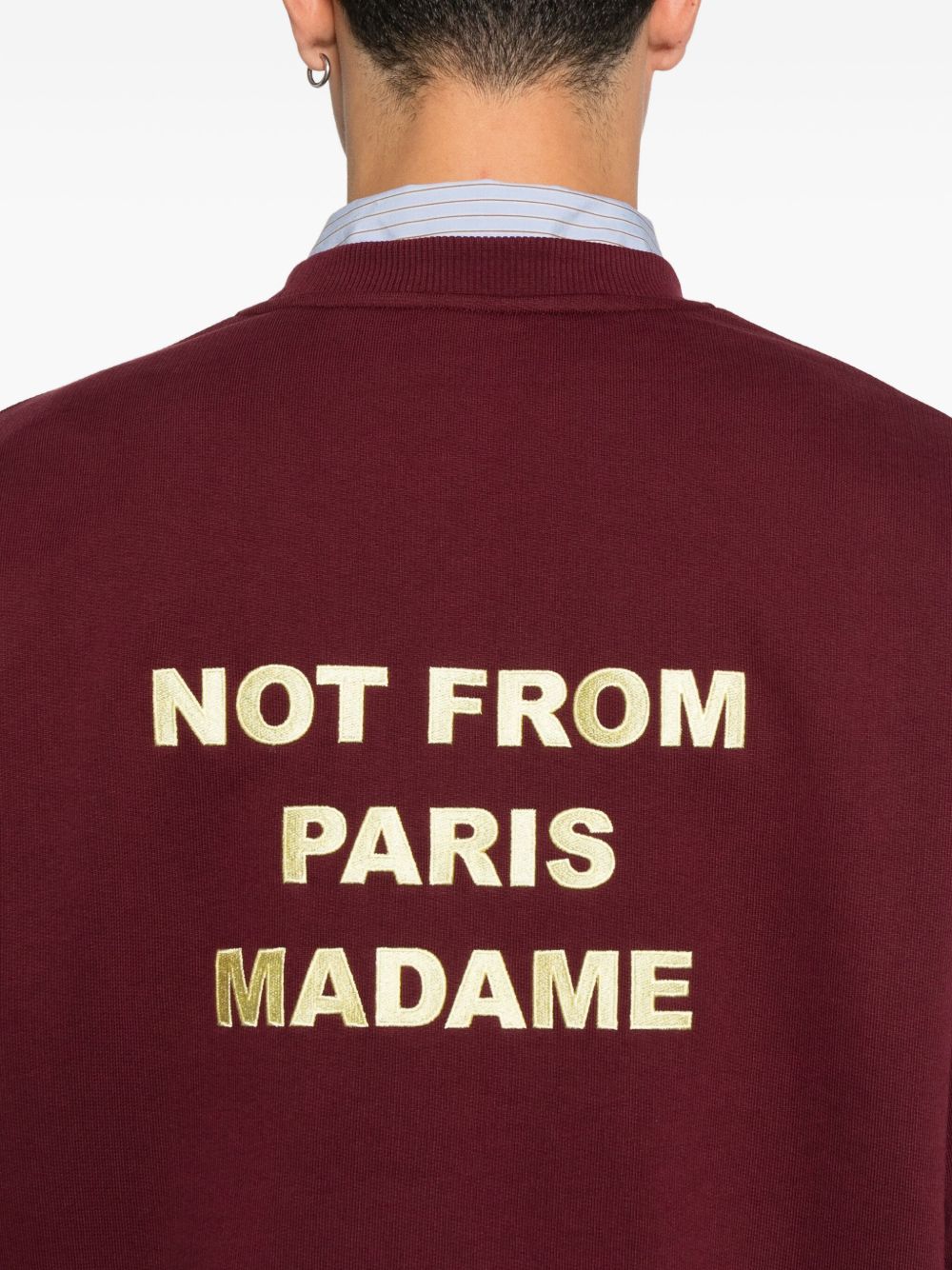 Drôle De Monsieur Felpa in cotone con ricamo