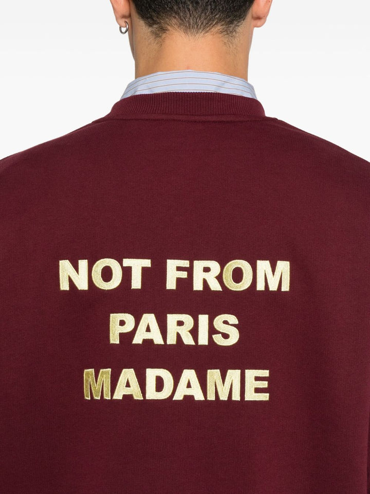 Drôle De Monsieur Felpa in cotone con ricamo