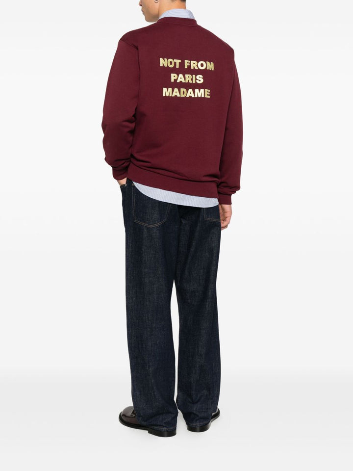 Drôle De Monsieur Felpa in cotone con ricamo