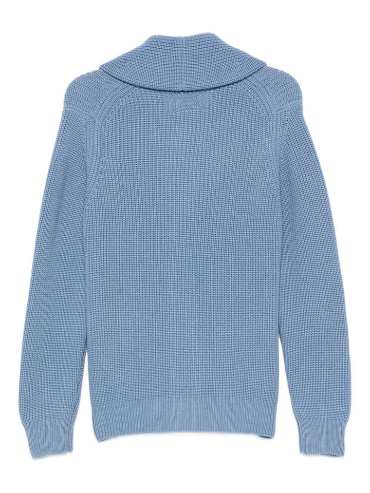 Drumohr Cardigan con scollo a scialle e tasche applicate