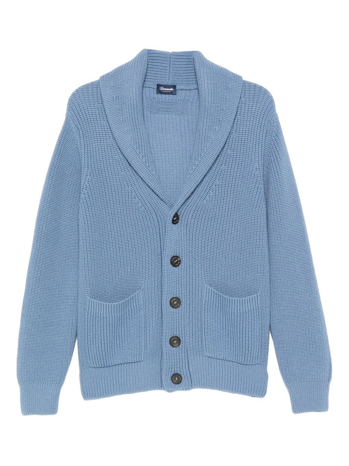 Drumohr
Cardigan con scollo a scialle e tasche applicate