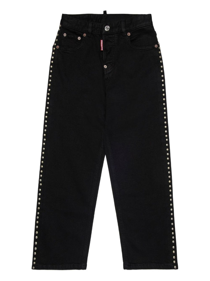 Jeans Nero con Studs DSQUARED KIDS