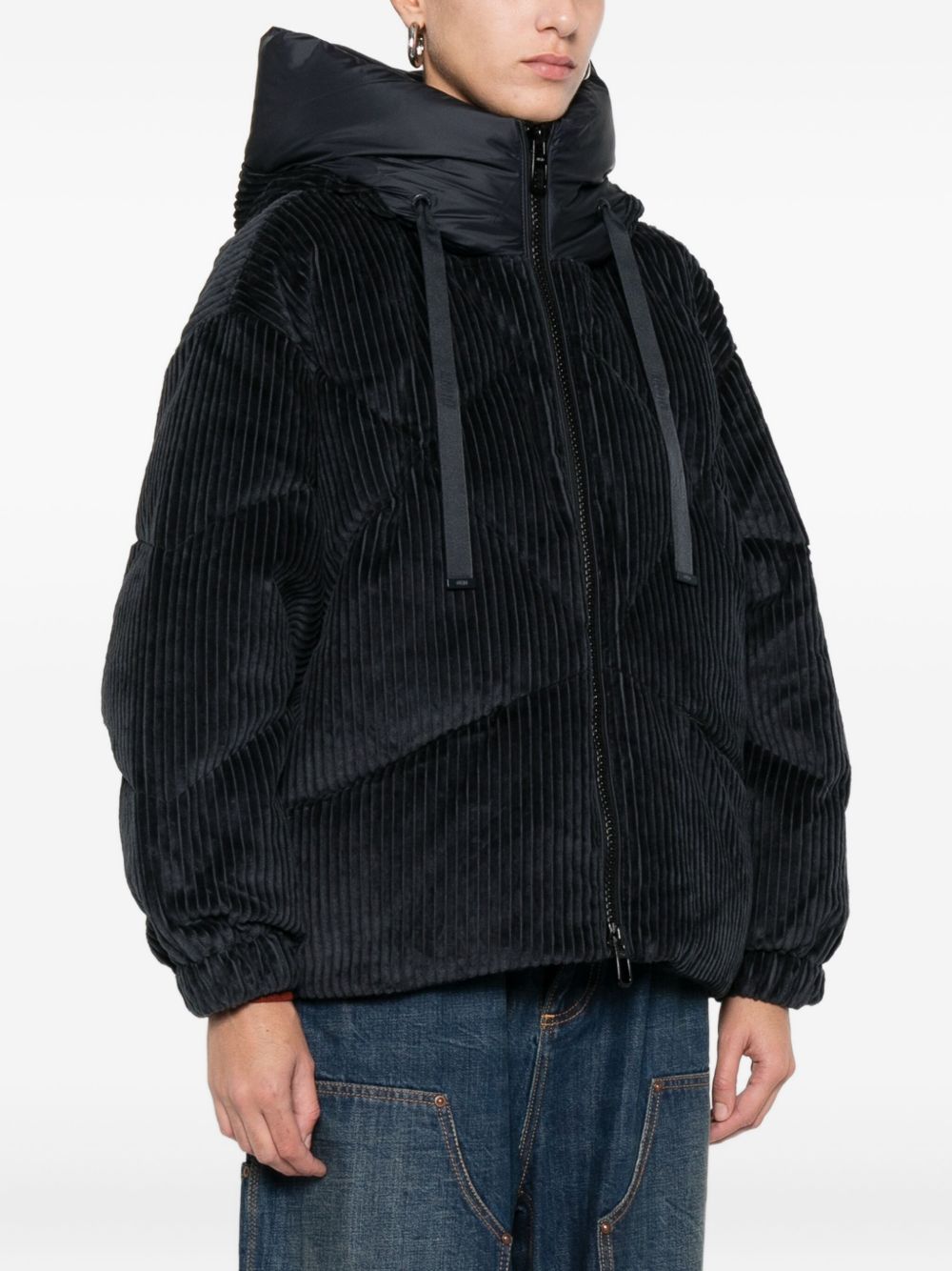 Duno Giacca con cappuccio in velluto a coste