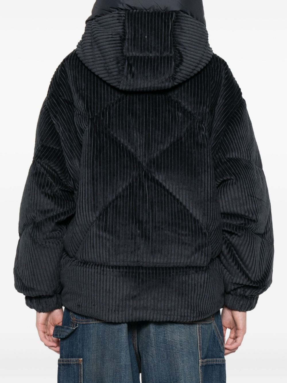 Duno Giacca con cappuccio in velluto a coste