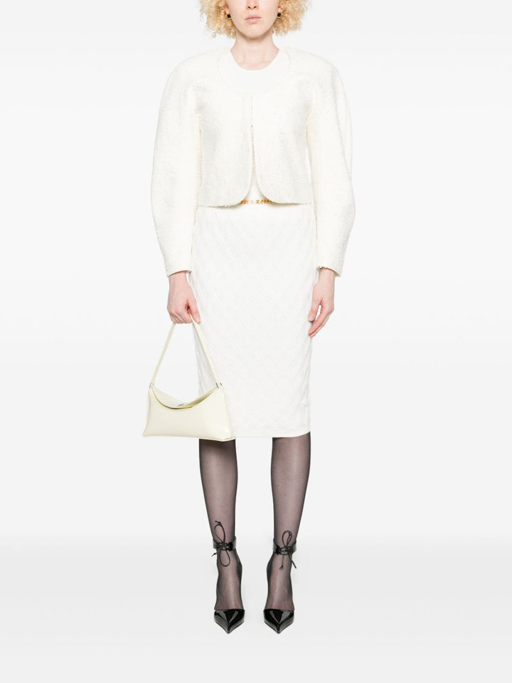 Elisabetta Franchi
Gonna bianca in maglia a rombi