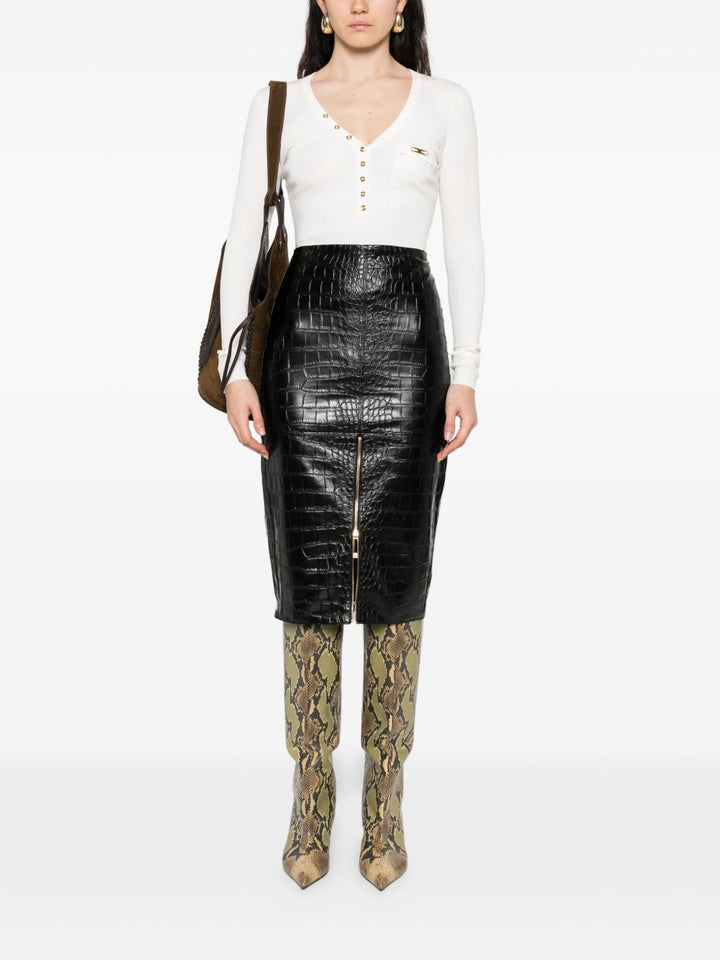 Elisabetta Franchi
Top a coste bianco