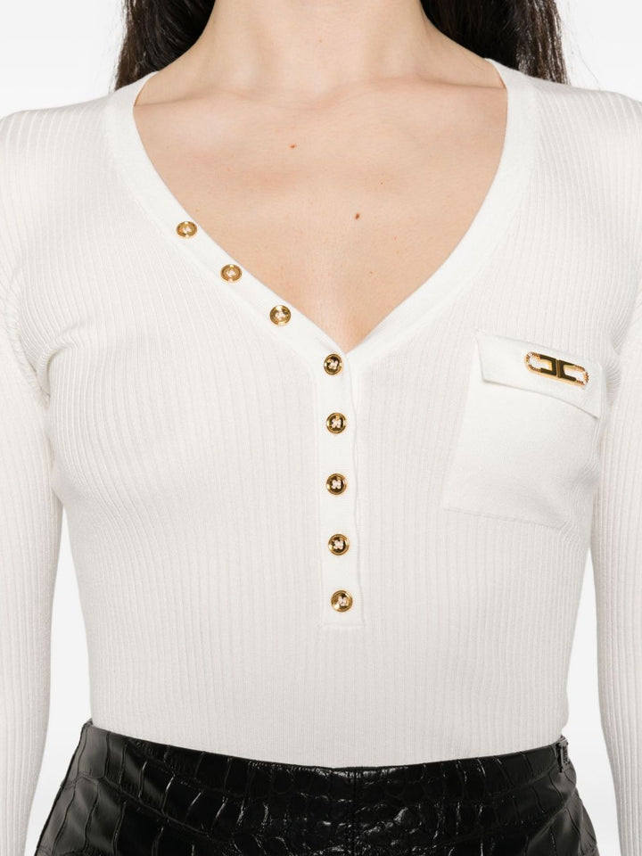 Elisabetta Franchi
Top a coste bianco