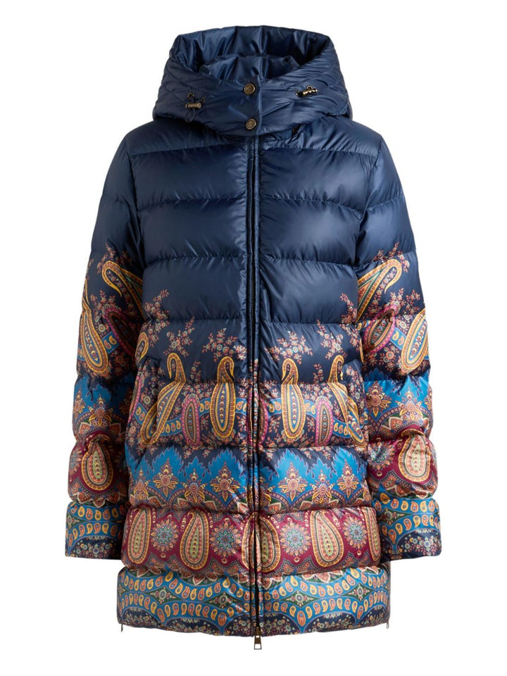 ETRO
Cappotto con stampa paisley e cappuccio
