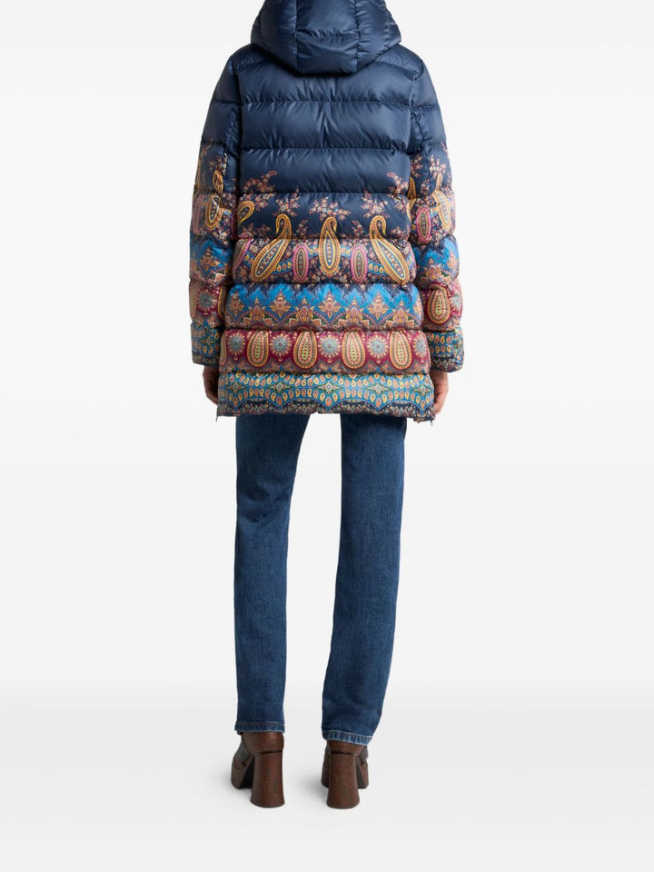 ETRO
Cappotto con stampa paisley e cappuccio