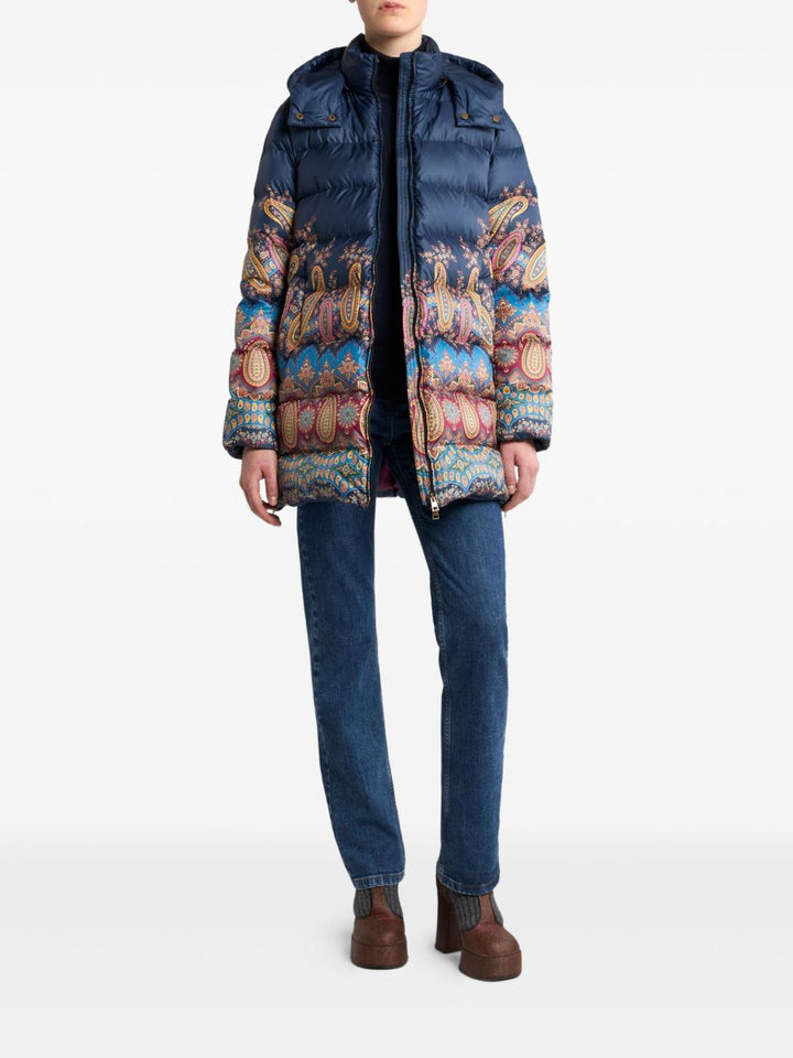 ETRO
Cappotto con stampa paisley e cappuccio
