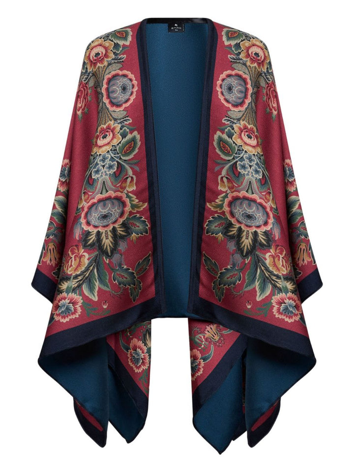 Etro 
Mantella in misto lana floreale.