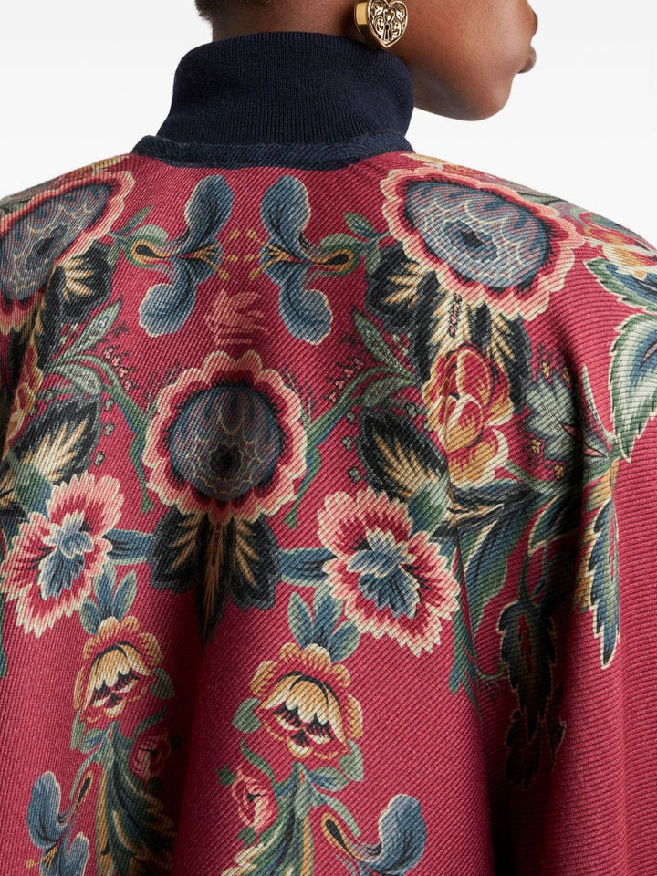 Etro 
Mantella in misto lana floreale.