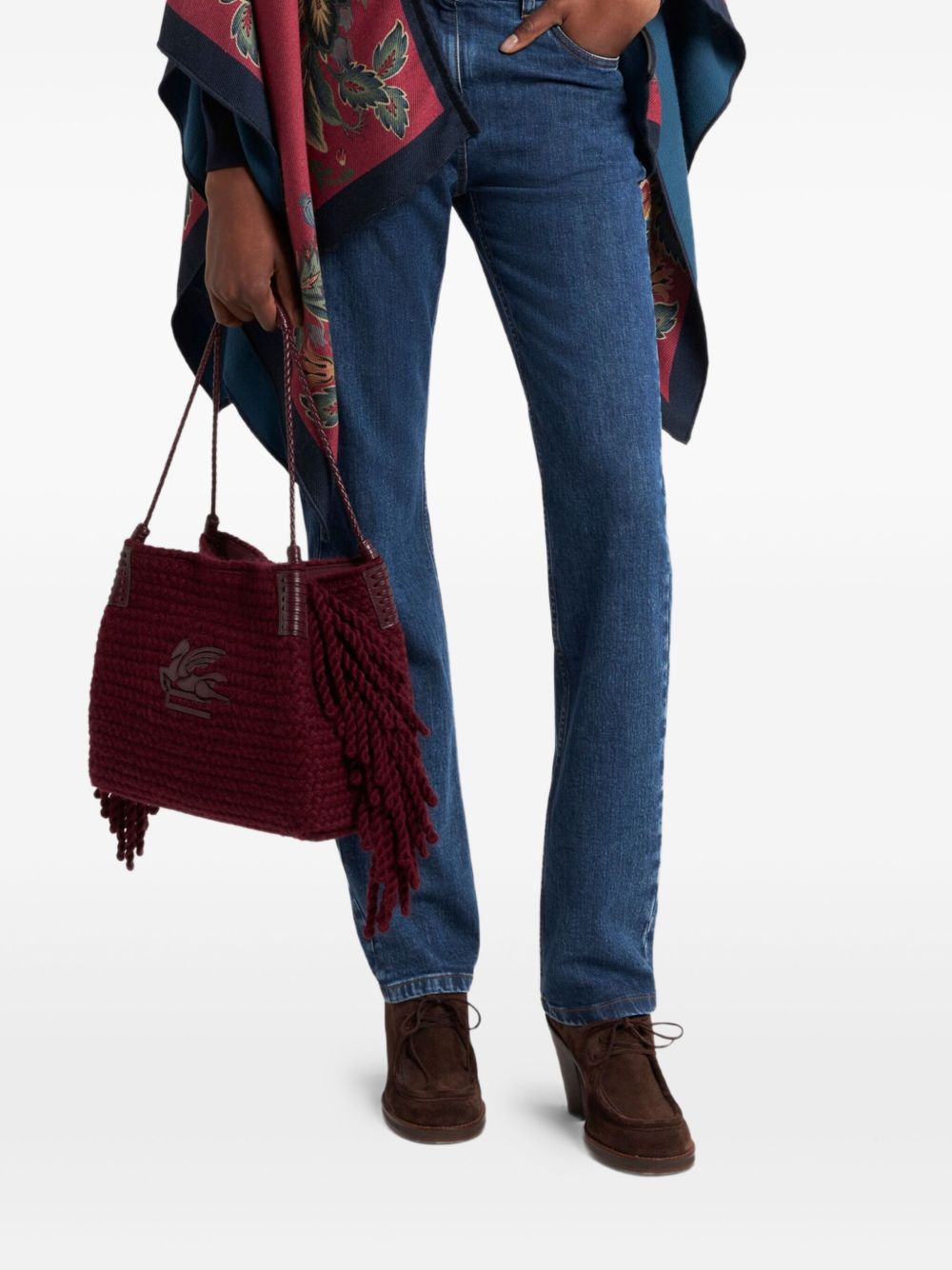 Etro 
Mantella in misto lana floreale.