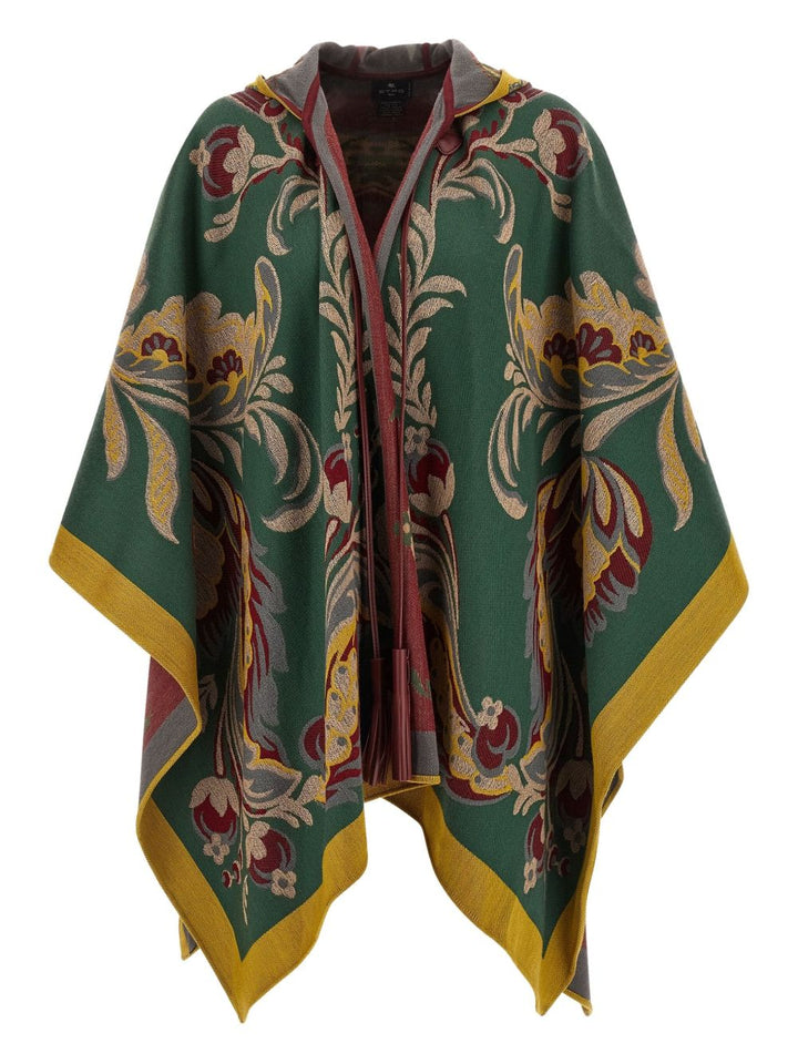 ETRO Mantella con cappuccio a fiori
